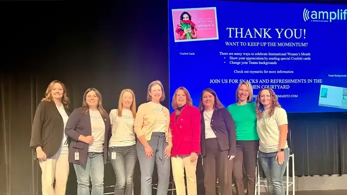 Maritz's Amplify Women's Network members on stage