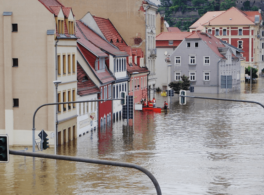 flooded city