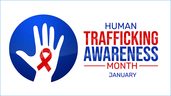 Human Trafficking Awareness Month January banner.